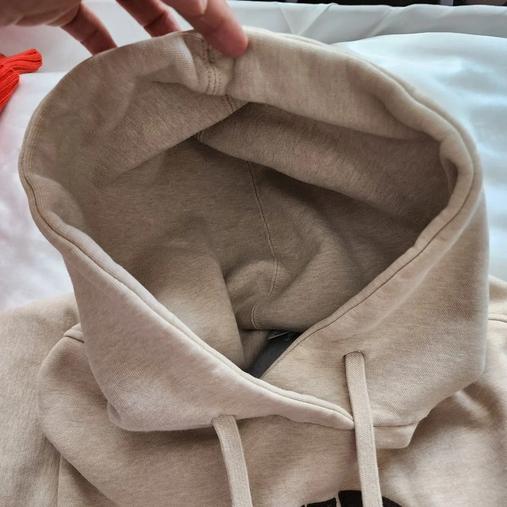 ⭐️ The North Face Mens Half Dome Pullover Hoodie Beige Oatmeal Logo Sweatshirt M